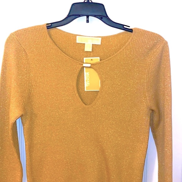 Gold shimmer sweater, Michael Kors NWT - Picture 2 of 15